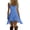 Light Blue, variant on Women Ruffle Hem Asymmetrical Spaghetti Strap V Neck Sundress Solid Boho Casual Beach Vacation A-Line Mini Dress Lightweight Flowy with Pockets, Navy S