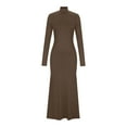 thumbnail image 4 of FAIWAD Womens Turtleneck Long Sleeve Maxi Dress Elegant Slim Stretch Long Dress Basic Party Long Pencil Dress, 4 of 6
