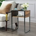 thumbnail image 3 of Gymax Table d'Appoint Table Basse Industrielle avec Cadre en Métal Table de Chevet Rustique, 3 of 10