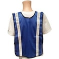 thumbnail image 3 of Soft Mesh Royal Blue Vests with Reflective Silver Stripes Standard Large Size, 3 of 4