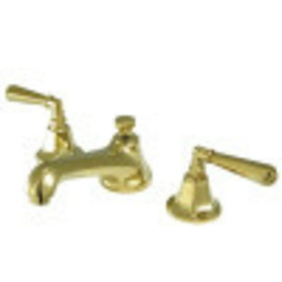 Kingston Brass KS4462HL 8 in. Widespread Deck Mount Bathroom Faucet, Polished Brass