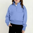thumbnail image 2 of Toddler Girl Boy Hoodie Fleece Half-Zip Performance Pocket Sweatshirt Sports Long Sleeve Pullover Crop, 2 of 10