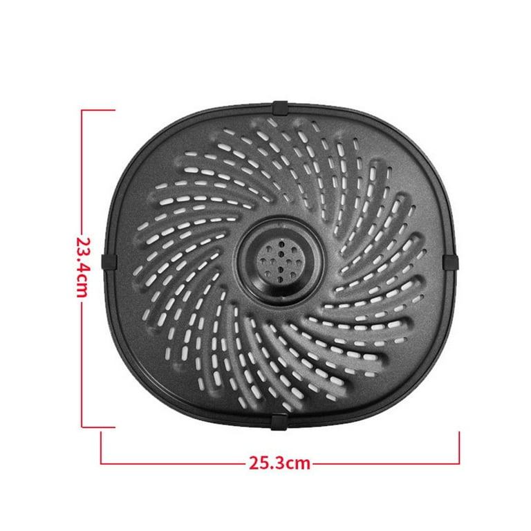 Air Fryer Grill Pan for Gourmia 7 QT Air Fryer, Oval Nonstick 8.97''*8.97''  Air Fryer Accessories Replacement Parts Rack Tray Basket Grill Plate