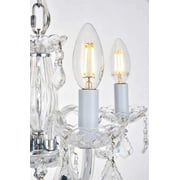 Transitional Rococo 4 Light Chrome Pendant Clear Royal Cut Crystal