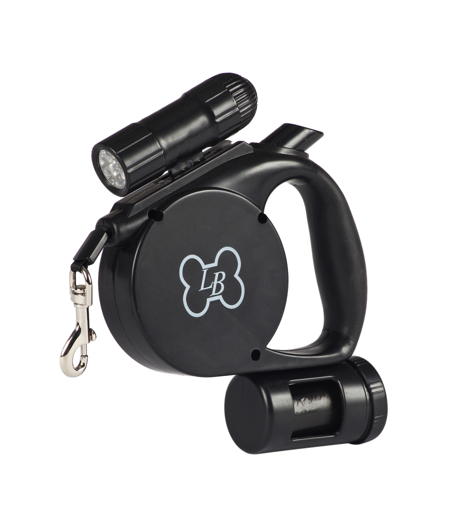 LucyBelle Pets 3in1 Retractable Leash With Light and Waste Bag