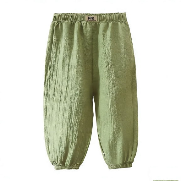WRKEKC Boys Joggers Pants Lightweight Breathable Elastic Waist Baggy Anti Mosquito Kids Casual Pants 1-10 Years