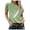 Green, variant on Women's Feather Print Round Neck T Shirt Stylish Soft Breathable Lightweight Basic Casual Top