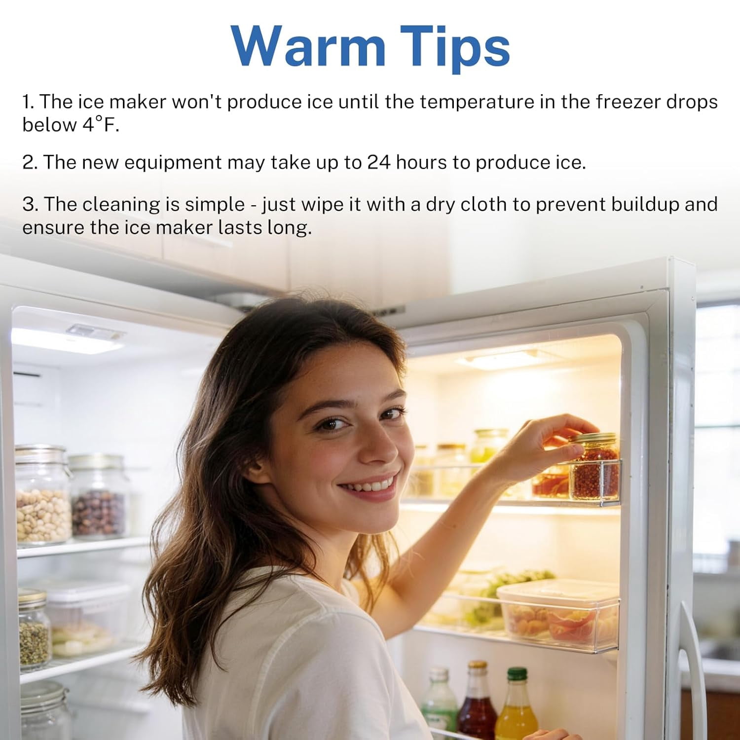 WR30X10093 WR30X10061 Ice Maker Kit, 160W 115V Automatic Ice Making, Compatible with GE, Hotpoint, Kenmore Refrigerators, Replaces WR30X10014, WR30X10012, 1399596 and More