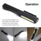 thumbnail image 4 of Batería a prueba de agua de la pluma de inspecciónTRABAJO PEN LUZ COB LED 1W Inspección Reparación Flash Linterna Comprobación de plástico portátil Lámpara de clip Reutilizable Negro Monstrate OD002462-04B, 4 of 7