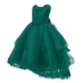 thumbnail image 4 of CPNG Girls' Elegant Sleeveless Lace & Tulle Flower Girl Dress with Embellished Bodice & Ruffled Skirt – Perfect for Weddings, Birthday Parties, and Special Occasions, 4 of 9
