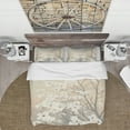 thumbnail image 3 of Designart 'Brown onn Grey Blossoms' Cottage Duvet Cover Set, 3 of 4
