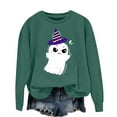 thumbnail image 4 of NMMUED Chandail d'Halloween pour Femmes, Chandails à Col Rond pour Femmes, Hauts d'Halloween pour Femmes, Chandails à Manches Longues pour Femmes, Chandail d'Halloween Vintage, Chandails d'Automne pour Femmes, Vert Foncé TTG, 4 of 4