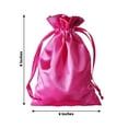 thumbnail image 3 of Efavormart 60PCS FUSHIA Satin Gift Bag Drawstring Pouch Wedding Favors Bridal Shower Candy Jewelry Bags - 6"x 9", 3 of 9