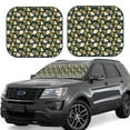 thumbnail image 2 of Uemuo Bear Sunflower Printed 2 PCS Car Windshield Sun Shade, Auto Sun Heat and UV Rays Blocker, Foldable Automotive Front Window Sunshade Protector, 2 of 7