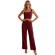 thumbnail image 1 of Conjunto Moderno 2 Piezas, Top de Tirantes y Pantalón Acampanado, Look Sofisticado Y Casual para Mujer, 1 of 5