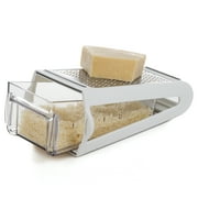 PrepSolutions Stainless Steel Grater with 2 Cup Canister and Dual Blades