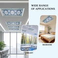 thumbnail image 3 of Blue Boho Fluorescent Light Covers for Ceiling Lights 4x2 feet,4 Pack Magnetic Light Filters for Classroom,Farmhouse Bohemian Medallion Oriental Flower Fluorescent Light Shade Panel for Office, 3 of 9