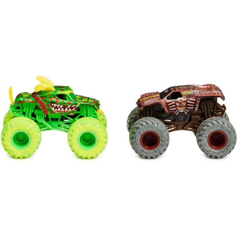 Monster Jam 2PK Dragon vs Max-D Crash Cars with Detailing and