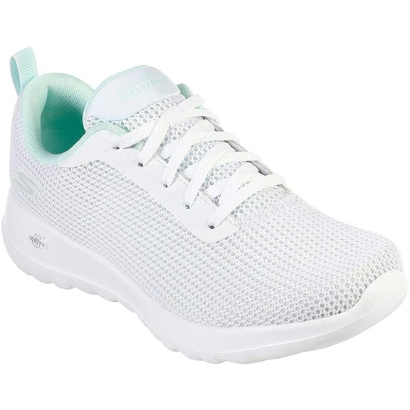 Skechers Women's Go Walk Joy Sneaker, White/Mint, 6.5 M US