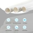 thumbnail image 3 of Unique Bargains 36mm ID x 40mm OD 0.5m White PVC Pipe Rigid Water Pipe Drain Pipe 3 Pack, 3 of 6