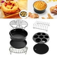 thumbnail image 4 of DOLITY 1 Ensemble (7 Pcs) Accessoires pour Friteuse à Air Chaud Panier de Cuisson Plateau de Friture Four à Pizza, 4 of 8