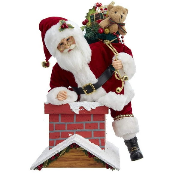 Kurt Adler 16-Inch Kringle Klaus Chimney Santa