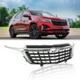 thumbnail image 3 of PIT66 Grille Front Bumper Grill Fit for Chevy Equinox 2022 2023 Chrome ABS Plastic, 3 of 9