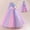 Pink, variant on RTKFRFLM Girls Gradient Rainbow Dress with 3D Flower Decoration Long Princess Party Gown for Kids Flower Girl Wedding Birthday Special Occasion Formal Blue 4-5 Years