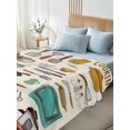 thumbnail image 5 of Kitchenware Flat Sheets Only California King Size, Soft Breathable Bed Top Sheets for Mattress, Vintage Kitchen Cooking Tool Retro Beige Bedding Flat Sheets for Home Hotel Bedroom Bed Protection, 5 of 9