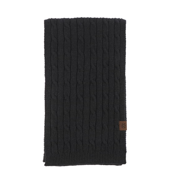 suxuMhao Winter Scarf, 1 Piece Long Knit Fashion Thick Warm Scarf for Cold Days, Soft Acrylic Scarf with Size 70.8×10.2IN, Black Color Scarf for Winter Daily Wear & Outdoor Activities
