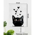 thumbnail image 2 of Aesthetic Cat Flowers Canvas Wall Art Wildflowers Cat Print Poster Framed Picture Painting for Home Living Room Bedroom Decor, 2 of 6