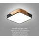 thumbnail image 4 of Lámpara de techo empotrada, moderna, minimalista, cuadrada, de madera, regulable, con iluminación LED blanca fría, lámpara de ahorro de energía ultradelgada para espacios de 7 a 12 metros cuadrados, 4 of 5