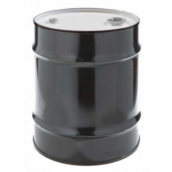 Closed Head Transport Drum, Steel, 10 gal, Unlined, Black