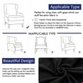 thumbnail image 3 of 2-Pieces Spandex Elastic Arm Chairs Wingback Chair Cover Waffle Fabric Wing Back Furniture Protector Stretch Sofa Slipcovers Covers Mat for Living Room, 3 of 4