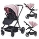 thumbnail image 1 of Yeshouse cochecito plegable para recién nacidos y niños pequeños, respaldo reversible, cesta de almacenamiento, reposapiés y capota ajustables, con portavasos, color negro, ideal para paseo diario, 1 of 7