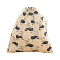 thumbnail image 1 of Cotton Blend Linen Home Storage Travel Use Printing Bag Storage Bag Bag with the Drawstring, 1 of 8