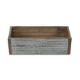 thumbnail image 3 of Cheungs 4911-12GW Gray Wash Wooden Rectangular Planter with Metal Corner Accents, 3 of 3