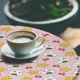 thumbnail image 2 of Ambesonne Japan Fitted Round Tablecloth, Japanese Food, 56"- 60" Diameter, Multicolor Pink, 2 of 5
