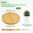 thumbnail image 3 of Uxcell 4-Pack Platillo de Bambú para Plantas, Platillos Redondos de 4.33 Pulgadas ID para Macetas de Interior/Exterior [4.72 Pulgadas OD, Beige], 3 of 6