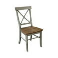 thumbnail image 5 of X-Back Solid Wood Chair in Distressed Hickory/Stone - Set of 2 Chairs, 5 of 9