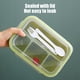 thumbnail image 5 of pstuiky Lonchera grande con 4 compartimentos hermética apta para comer fuera trabajar ir a la escuela de plástico sellada para microondas., 5 of 7