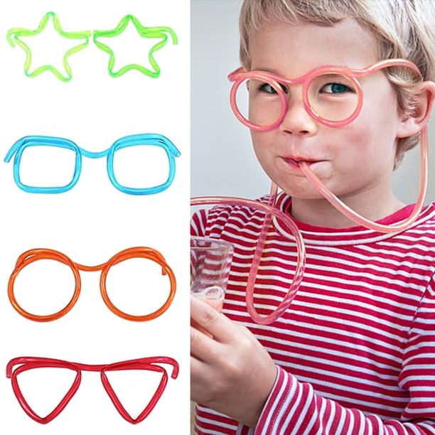 Lot De 9 Pailles Bouclées Fun Et Réutilisables – Pailles Colorées En Plastique Pour Enfants Et Fêtes