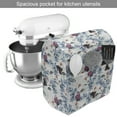 thumbnail image 2 of Botany Stand Mixer Cover, Rhythmic Winter Climate Birds Butterflies Flowers Print on Plain Backdrop, Kitchen Appliance Organizer Bag Cover with Pockets, 5 Quarts, White and Multicolor, by Ambesonne, 2 of 4