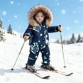 thumbnail image 2 of lnmuld Two Piece Boys Insulated Snowsuit Winter Thermal Outfit Windproof Outdoor Play Warm Gear for Toddlers and Children Size:3-4 Years, 2 of 9