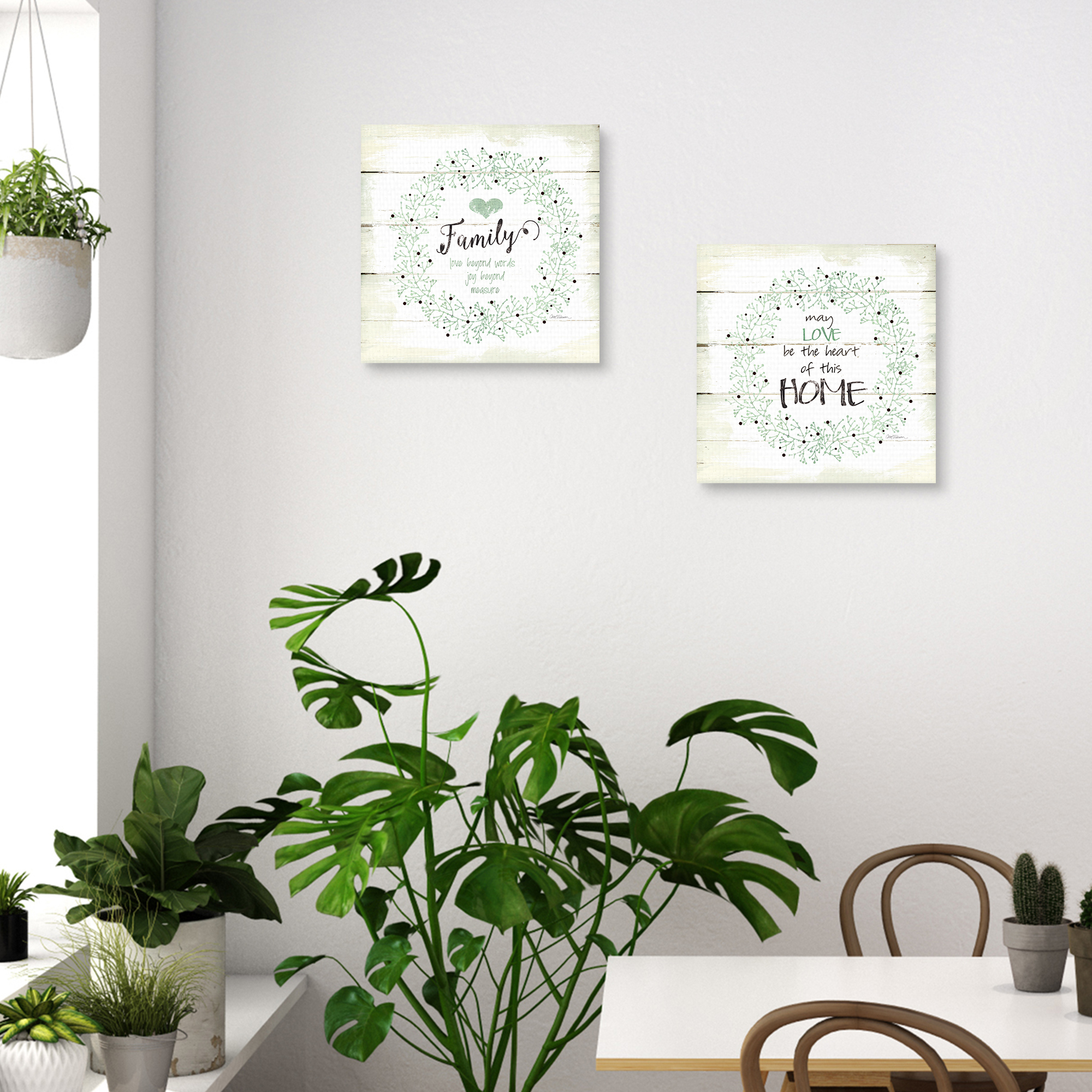 Family Love Joy and Heart of this Home by Carol Robinson Set of 2 Canvas Art Prints