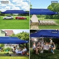 thumbnail image 5 of COBIZI 10x30 Heavy Duty Pop-up Canopy Tent with Adjustable Height, Waterproof and Instant Outdoor Shelter, Event Canopy for Beach,Party,Camping Includes 4 Sandbags and Wheeled Bag,Dark Blue, 5 of 9