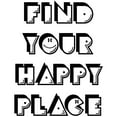 thumbnail image 2 of VWAQ Find Your Happy Place Positive Quotes Wall Decal, 2 of 2