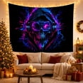 thumbnail image 3 of Highly Cyberpunk Skeletal With Figure Atmospheric, Spooky Gothic for Gothic Decor Fans, Dark Art Decor, Halloween Gift, Tapestry Wall Hanging for Bedroom and Dorm, 3 of 7