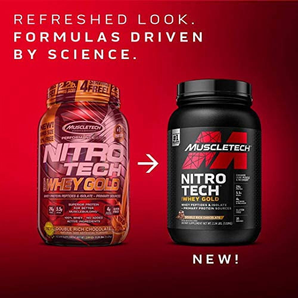 Muscletech Nitro Tech Whey Gold Protein Powder, French Vanilla CrÃ¨me, 24g Protein, 6 Lb