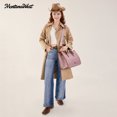 thumbnail image 5 of Montana West Laptop Tote Bag for Women 15.6 Inch Computer Bags Business Office Work Briefcase With Adjustable Shoulder Strap, Pink, 5 of 7